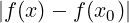 |f (x )− f(x0)|